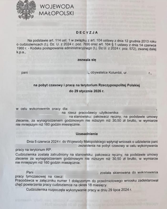 Positive decision issued by the Małopolskie voivode