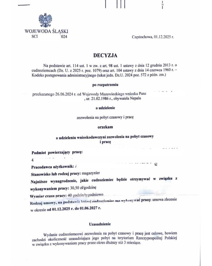 Positive decision issued by the Śląskie voivode