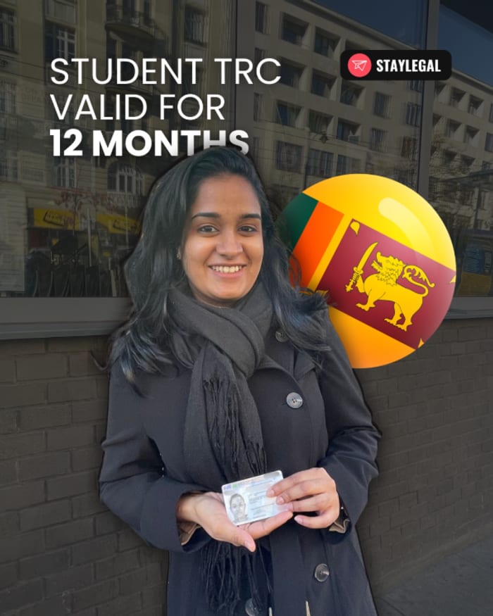 Client from Sri Lanka with a Student residence card, valid 12 months